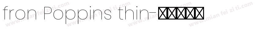 fron Poppins thin字体转换